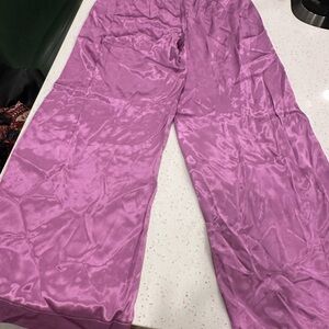 Free People Satin Pants in Lavender